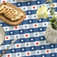thumbnail image 5 of 4th of July Tablecloth 60x60 Inch Square, Patriotic Blue Buffalo Plaid Stars Independence Day Memorial Day Table Cover for Party Picnic Dinner Decor, 5 of 6