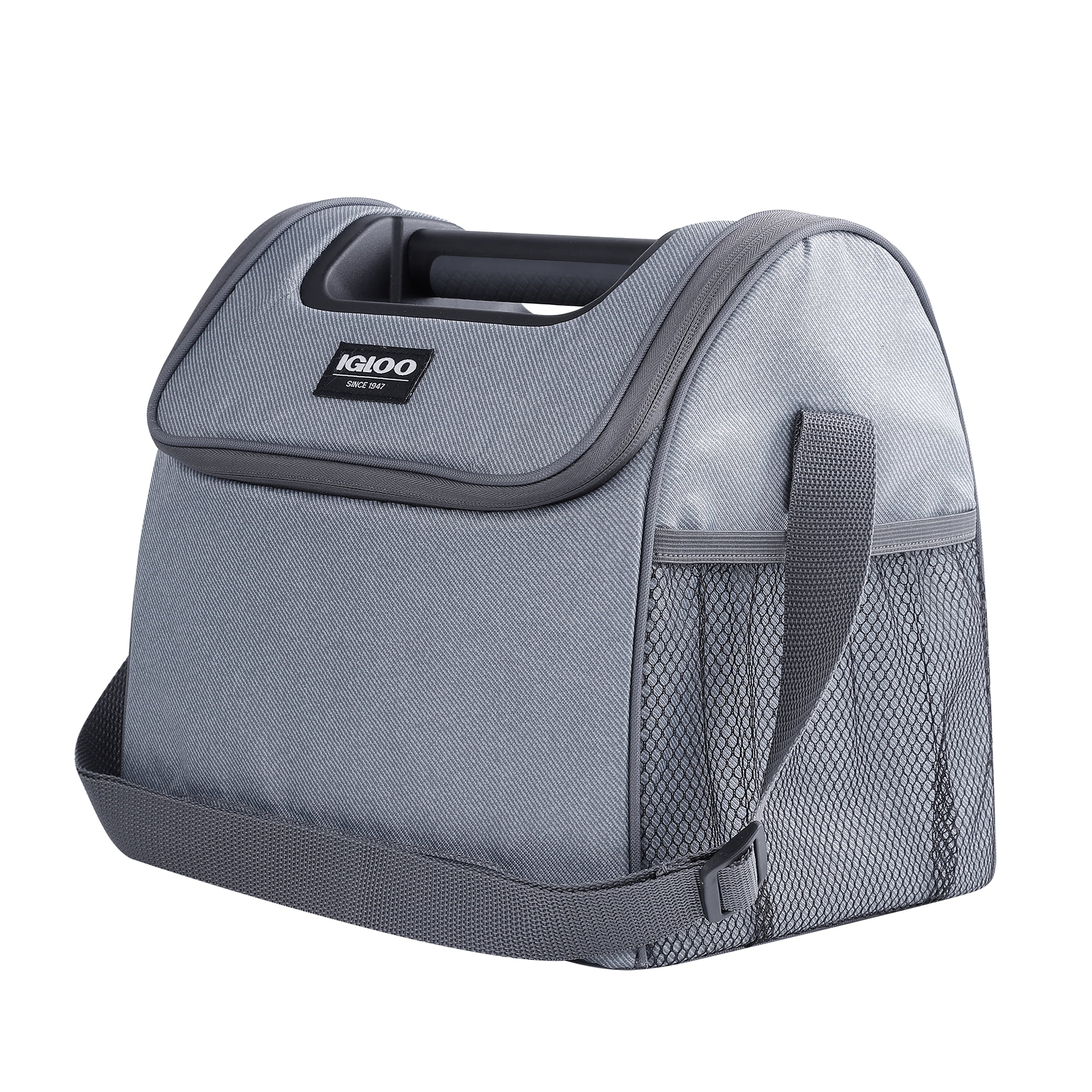 Igloo 24 cans Laguna Backpack Soft Sided Cooler, Gray Twill with Ibiza Blue
