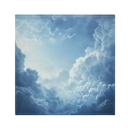 

Napkin Satin Napkin 20*20Inchx4 Kitchen Towel Dinner Plate Towel Decorative Towel Napkin Tea Towel Suitable For Kitchen Table Beautiful Blue White Clouds