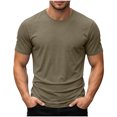 thumbnail image 3 of IhhxPro Men's Short Sleeve Stretch Tee Solid Color T-Shirt Breathable Casual Summer Shirt Lightweight Athletic Fit Travel Workout Gym S-2XL, 3 of 9