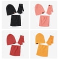 thumbnail image 3 of Hat Scarf Gloves Set Classic Unisex Thermal Gloves Loop Scarf Ribbed Knit Cap, 3 of 10