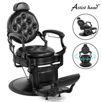 Vintage All Purpose Heavy Duty Barber Chair Reclining Hydraulic Beauty Salon Spa Hair Styling Equipment(Black)