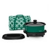 West Bend 84915G, 5 Qt. Oblong Slow Cooker with Tote, Green