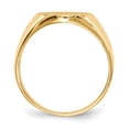 thumbnail image 2 of Solid 14k Yellow Gold 14.0x13mm Closed Back Men's Engravable Monogram Signet Ring Band Size 8.5, 2 of 6