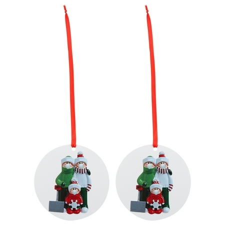 

BESTONZON 2Pcs Family Personalized Ornament Family Members Pendant Xmas Tree Embellishment