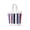 Blue/Red Multi Stripe, variant on Medium 5 Pocket Zip Top Long Handle Canvas Tote Bag