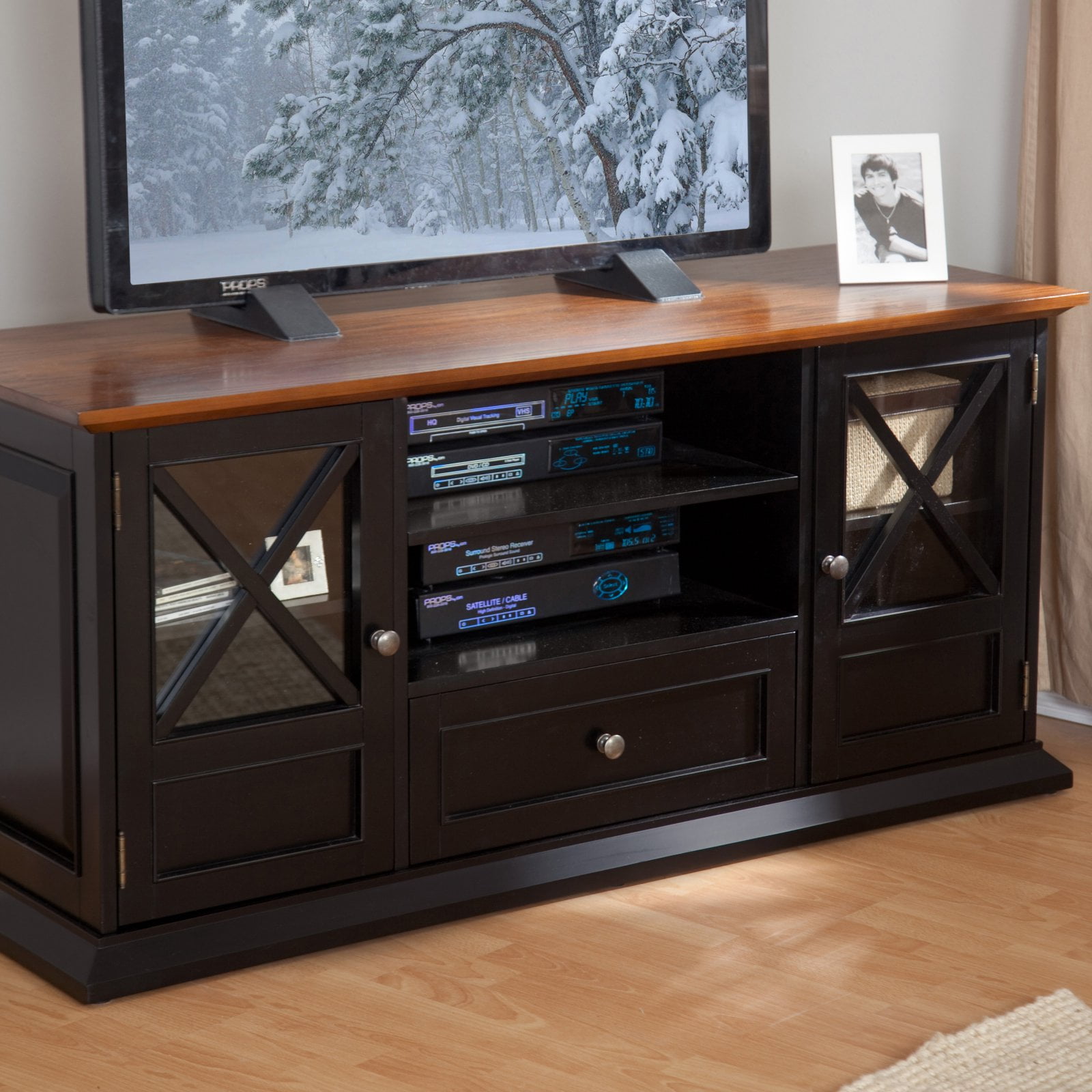 Belham Living Hampton Tv Stand Black Oak Com