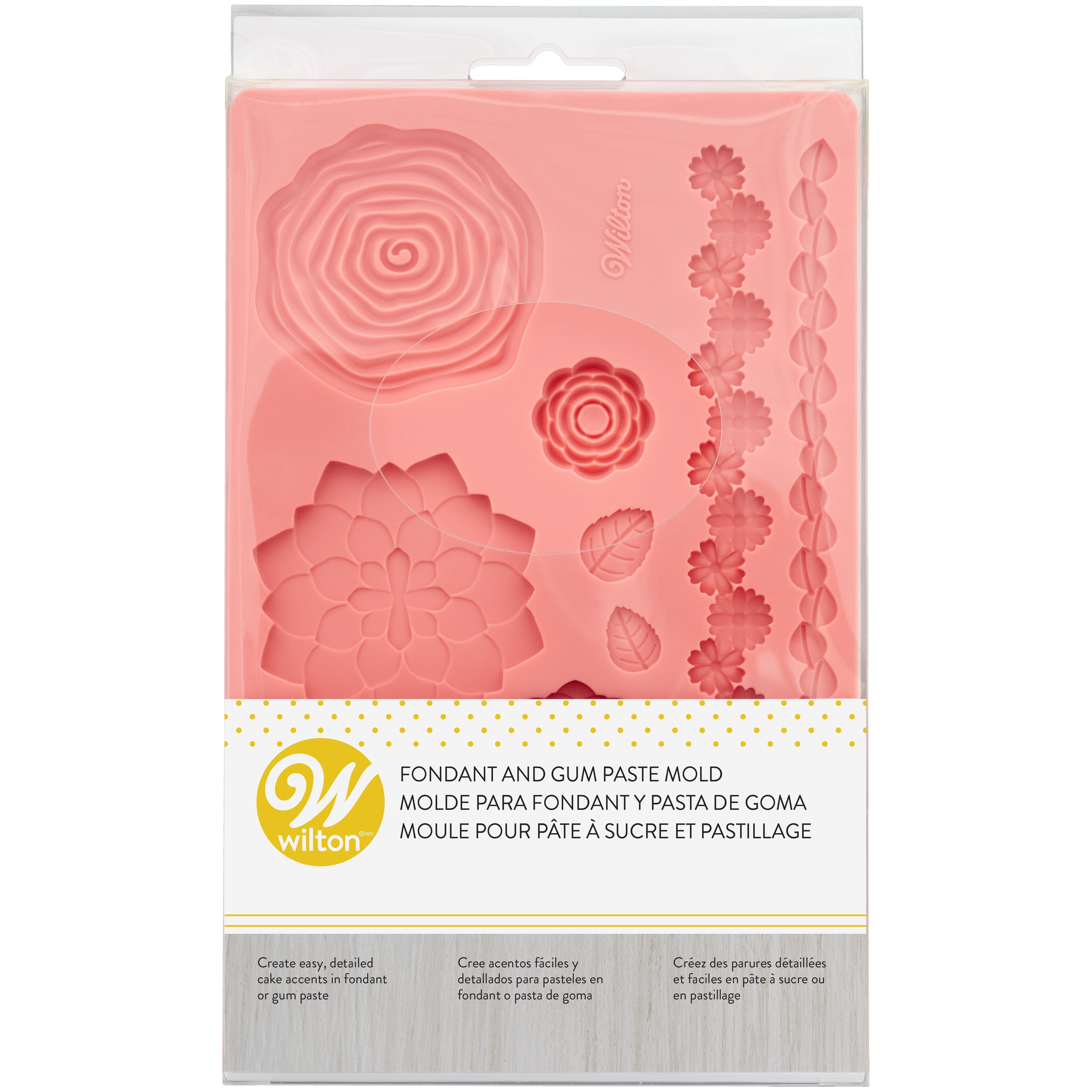 Wilton Flower and Leaf Fondant and Gum Paste Silicone Mold, 11-Cavity