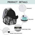 thumbnail image 4 of Hippie Style Boho Daypack - 17" Laptop Bag, Tribal Print Water-Resistant College Backpack, Large Capacity for Dorm, Library & Travel, 4 of 6