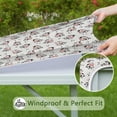 thumbnail image 6 of Light Cow Floral Pattern Square Fitted Tablecloth with Elastic Edge,Square Table Cover,Washable Elastic Table Cover for Home Kitchen Party Decor 34"x34", 6 of 6