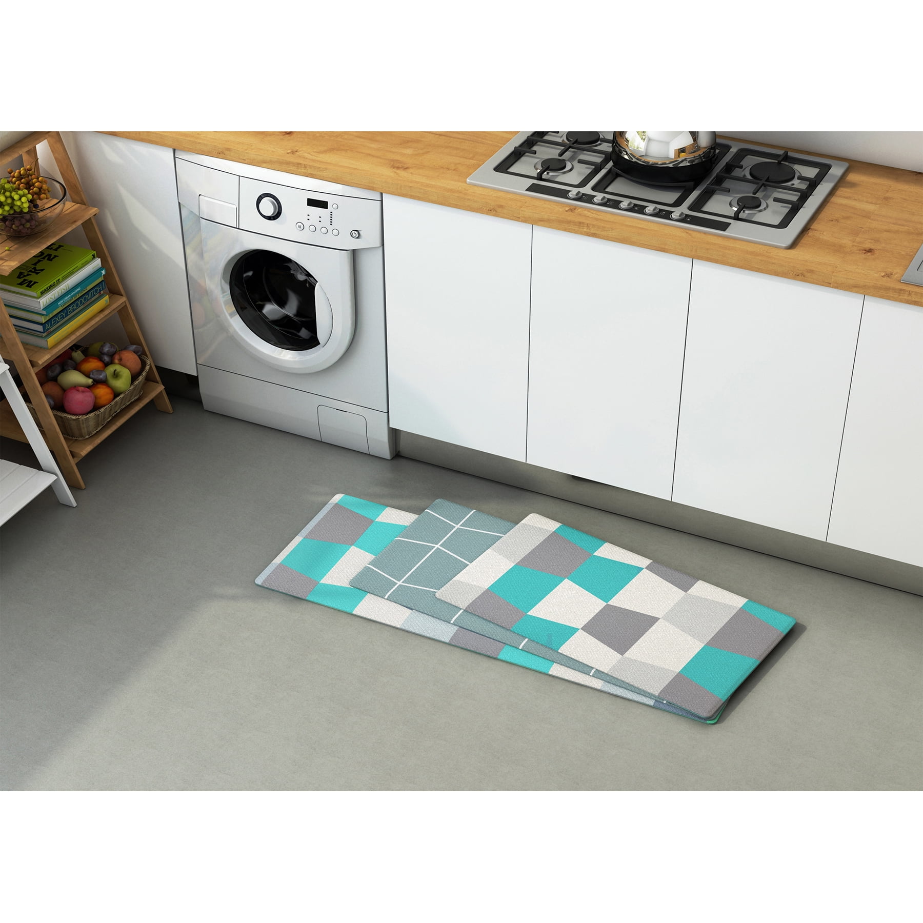 Art3d Kitchen Mat Cushioned Anti Fatigue Rug 18" X 30"，Non Slip，Standing and Comfort Desk/Floor Mats for House, Office, Garage