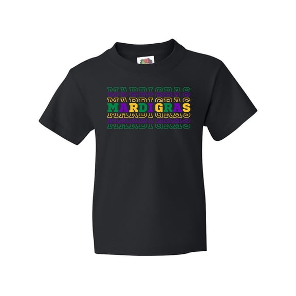 Inktastic Mardi Gras Mirror Words Youth T-Shirt