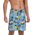 thumbnail image 2 of Sikiie Pirate Marine Animals Mens Pajama Shorts, Lightweight Lounge Pant with Pockets Soft Sleep Pj Shorts for Men3X-Large, 2 of 6