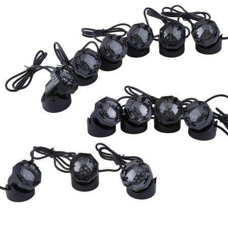 Waterproof Submersible RGB LED Pond Spot Lights For Underwater Pool Fountain Aquarium Spotlights With 4 Colors Lenses