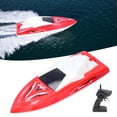 thumbnail image 4 of Barco A Control Remoto, Cabeza Lateral En Forma De V Barco De Carreras Eléctrico Sellado De Velocidad Rápida Con Función De Bloqueo Para Verano Para Piscinas Para Lagos EOTVIA No, 4 of 7