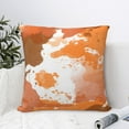 thumbnail image 6 of YFYANG Square Decorative Throw Pillow Case (Without Pillow Insert), Orange Watercolor Texture Bedroom Sofa Car Cushion Cover, 22"x22", 6 of 9