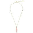 thumbnail image 2 of Bohemian Peach Kunzite Boho Teardrop Gold over Sterling Silver Chain Necklace, 2 of 5