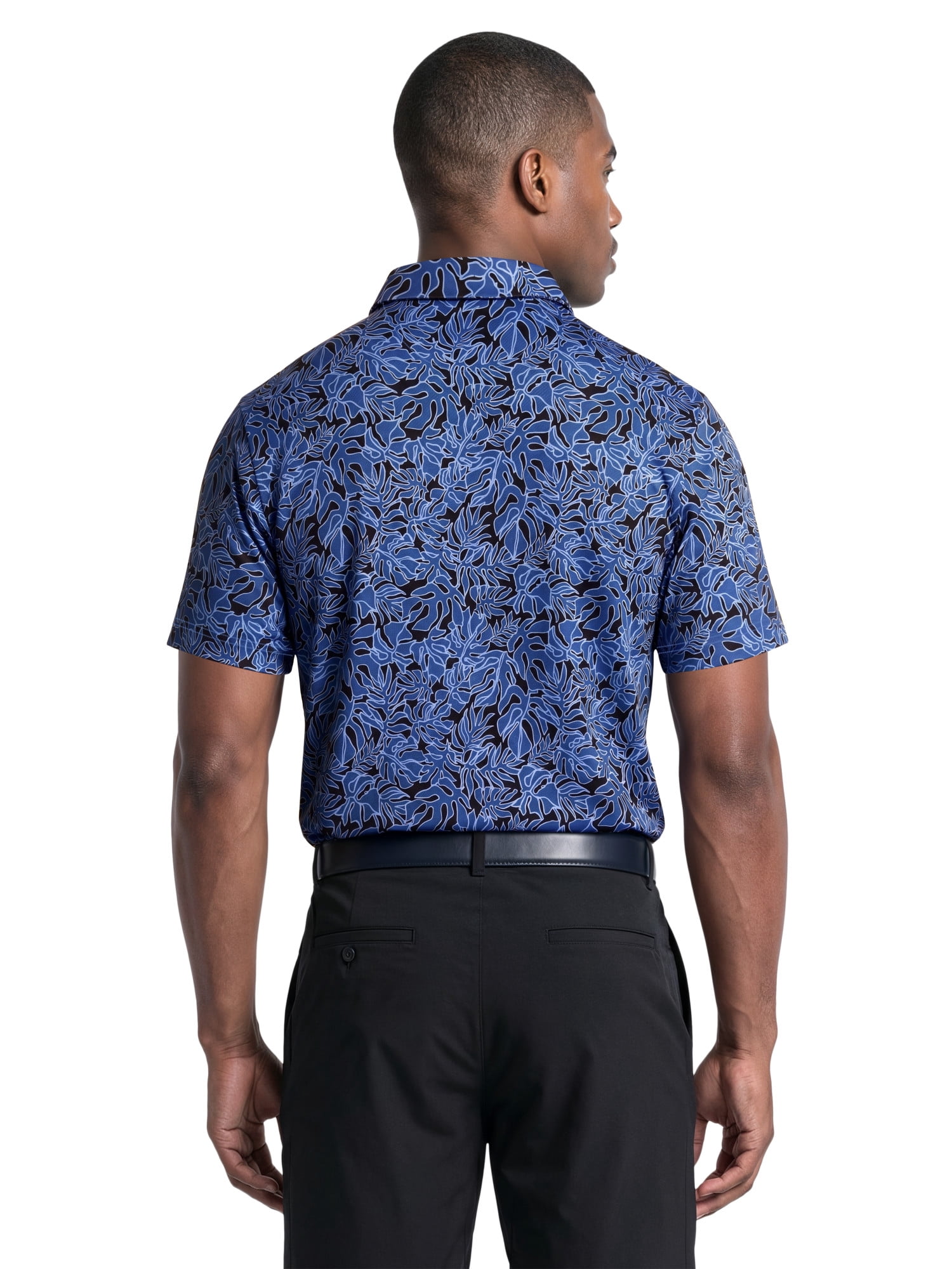 Ben Hogan Performance Men's & Big Men's Tropical Print Short Sleeve Polo Shirt, up to 5XB