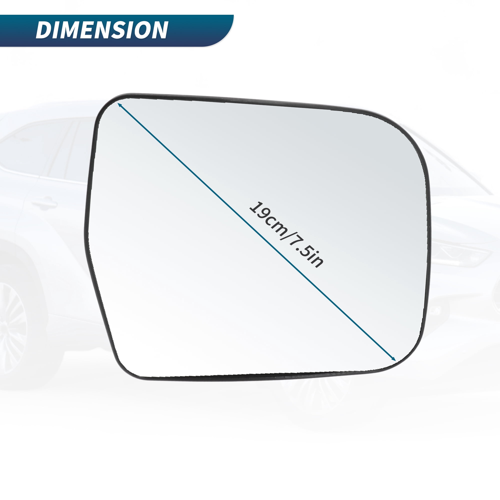 Unique Bargains Heated Wing Mirror Glass for Toyota Highlander 2001-2007 Right Side