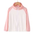 thumbnail image 4 of UACY Girls Quick Dry Long Sleeve Full Zip Hoodie UPF 50+ Light Jacket Athletic Running Sun Protection Hooded Jackets (Light Pink, 18-24 Months), 4 of 4