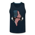 thumbnail image 4 of American Flag Dumbbells - Men’s Premium Top Tank, 4 of 9