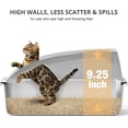 thumbnail image 6 of Stainless Steel Cat Litter Box with Lid, Metal Kitty Litter Box with Scoop, Non-Stick Base, Easy to Clean for Cat, Rabbit, Guinea Pigs and Hamsters - Light Gray, 6 of 8