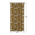 thumbnail image 5 of Brown Cartoon Dinosaurs Fossils Pattern Shower Curtain 36"x72" ,Bathroom Decorative Shower Curtains Set with 12 Hooks,Modern Waterproof Washable Shower Curtain, 5 of 6