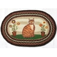 thumbnail image 2 of Earth Rugs 65-344FAC Folk Art Cat Oval Patch, 2 of 2