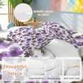 thumbnail image 2 of Watercolor Flowers Bedding Duvet Cover Set Full Size 4 Pieces Vintage Purple Brown Floral Bedding Set with Zipper Closure, 1 Comforter Cover 86x86 Inches 1 Flat Sheet & 2 Pillow Cases, 2 of 7