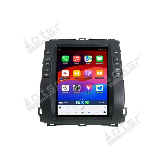 Aotsr 10.4 inch Tesla style screen car radio player for Toyota Prado 2002-2009 Android head unit IPS touch screen car GPS navigation multimedia player
