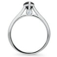 thumbnail image 4 of BERRICLE Sterling Silver Solitaire Black Pear Cut Cubic Zirconia CZ Fashion Ring for Women, Rhodium Plated 0.8 Carat Size 7, 4 of 9