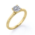 thumbnail image 4 of JeenMata Impresionante Anillo para Mano Derecha con Solitario de 1 Quilate de Talla Brillante Redonda Engastado en Garras en Baño de Oro Amarillo de 18 K sobre Plata, 4 of 6
