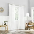 thumbnail image 5 of No. 918 Hathaway Twist Tab Semi-Sheer Tab Top Curtain Panel, 40"x63", White, 5 of 8