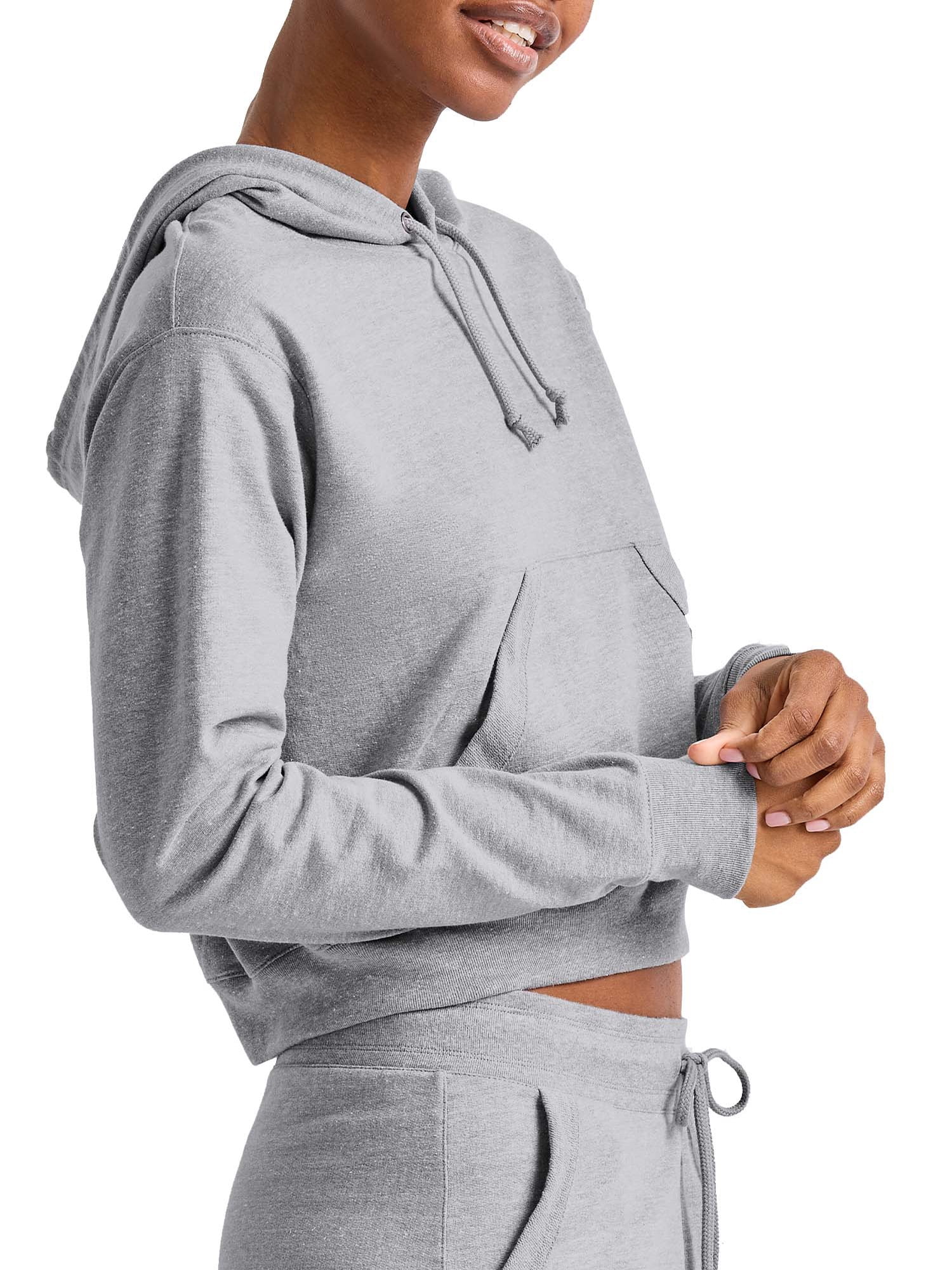 Hanes Originals Women s French Terry Crop Hoodie Walmart