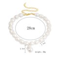 thumbnail image 4 of Collier Ras du Cou Femme Mode Vintage Fausses Perles Décor Collier Bijou Collier, 4 of 10