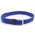thumbnail image 2 of Gelante Adult's Canvas Elastic Fabric Woven Stretch Braided Belts - Royal, XL, 2 of 3