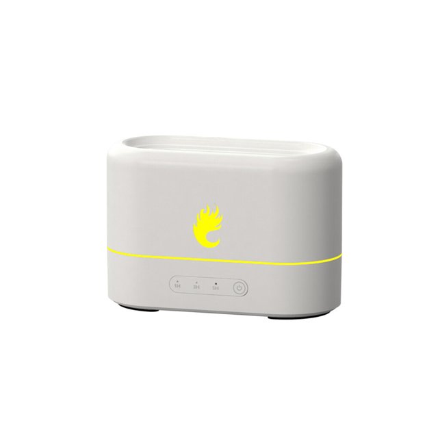 Naiovety Equipo humidificador de llama para en interiores, difusores de aromaterapia para oficina, difusor de Aroma de aceite esencial, Electrodomésticos Blanco
