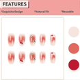 thumbnail image 3 of Nude Press on Nails Medium avec Nail Strass, French Tips Fake Nails for Women Girls, Pink Nails Press on Full Cover Nails Tips for Spring Summer Salon, 3 of 4
