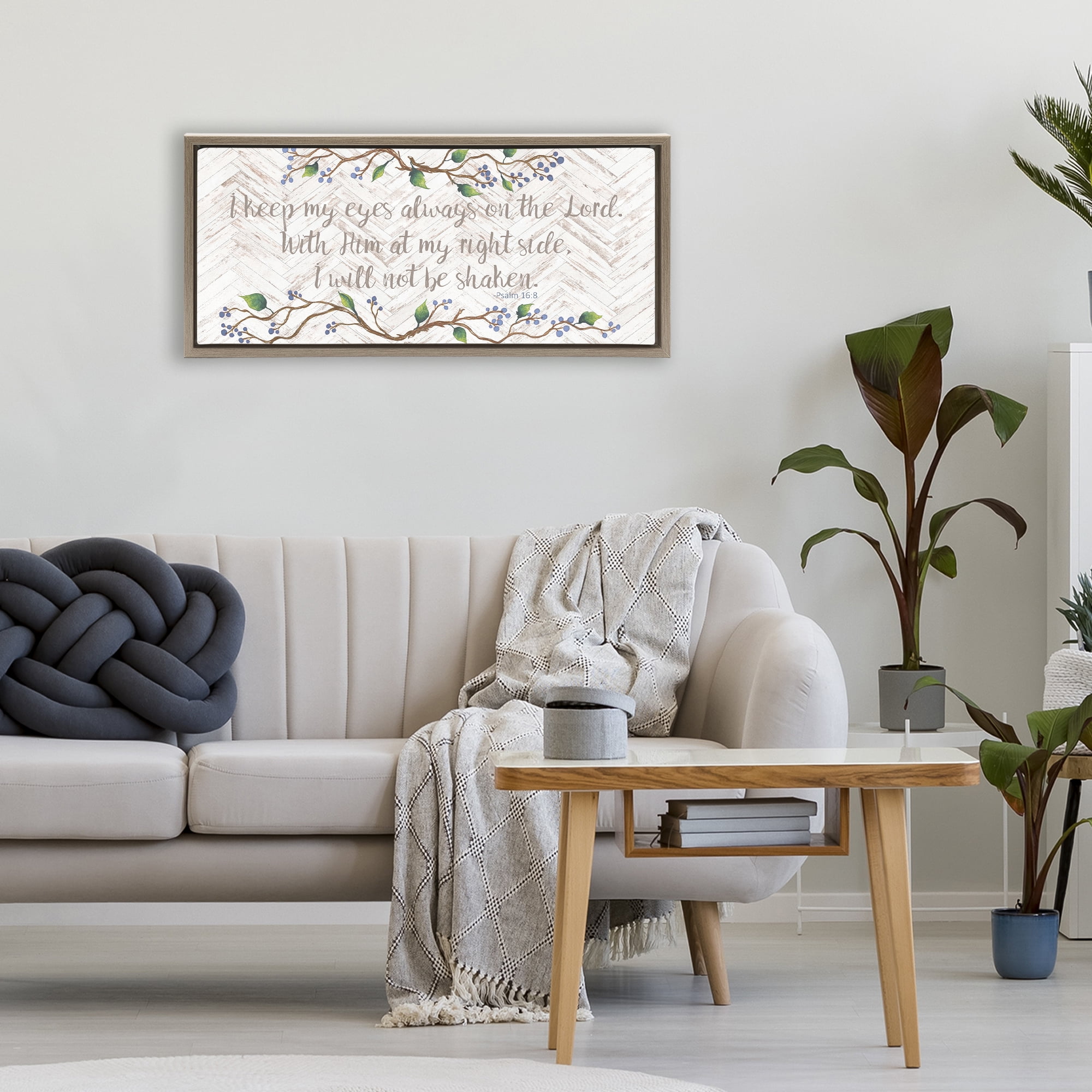 Stupell Industries Eyes On The Lord Brown Framed Floater Canvas Wall Art, design by Elizabeth Medley