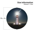 thumbnail image 2 of Honeii Peggy's Cove Lighthouse print Leather Coaster Set of 4, ideal for safeguarding your furniture from drinks spills and effortless cleanup-Round Shape, 2 of 6
