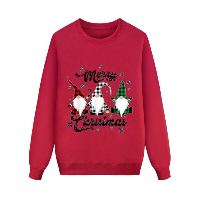 Christmas Parent Child Matching Sweatshirts Long Sleeve Printed Top for Family Festivities Dad Style Sweatshirt