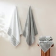 thumbnail image 2 of Modern Threads Allie Jacquard Border 6-Piece Cotton Towl Set, Haze, 2 of 14