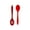 Red, variant on 2-Pack Nonstick Silicone Slotted Spoons, High Heat Resistant Cooking & Serving Spoon Set for Stirring, Mixing & Draining, Black
