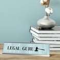 thumbnail image 2 of Legal Guru, Gavel, Silver Frame Desk Sign (2 x 8"), 2 of 3