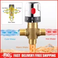 thumbnail image 1 of Válvula mezcladora termostática, latón macizo para temperaturas de agua constantes y seguras, instalación rápida y sencilla, ajustable según sus preferencias, con funciones de seguridad integradas, 1 of 5