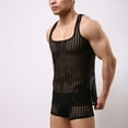 thumbnail image 5 of Clearance! Under $10 qolati Men's Tank Tops Sleeveless Mesh Vest See Throughs Shirts Muscle Fitted Fishnet Hollow Out Vest Undershirt, 5 of 8