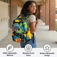 thumbnail image 3 of FKELYI Tractor Graffiti Print School Backpack for Kids 17 Inch Schoolbag with Multi-Pockets Primary School Bookbag Casual Daypack Travel Bag for Elementary Student, 3 of 7