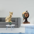 thumbnail image 2 of Dualoai Cat Globe Statue Decorative Figurine Animal Sculpture Modern Table Clock Collectible Desk Art Craft Ornament for Fireplace Shelf Office Bedroom Cabinet, 2 of 8