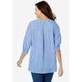 thumbnail image 2 of Woman Within Plus Size Embroidered Pintuck Tunic, 2 of 6