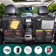 thumbnail image 4 of Car Seat Back Protector,Waterproof & Stain Resistant Kick Mats with Tablet Holder & Organizer Pockets,Easy-Clean Nylon Back Seat Protector Hard Shadows, 4 of 7